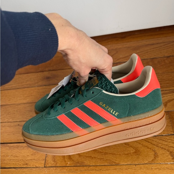 Adidas Gazelle Women's Teal and Coral Sneakers - Picture 5 of 6